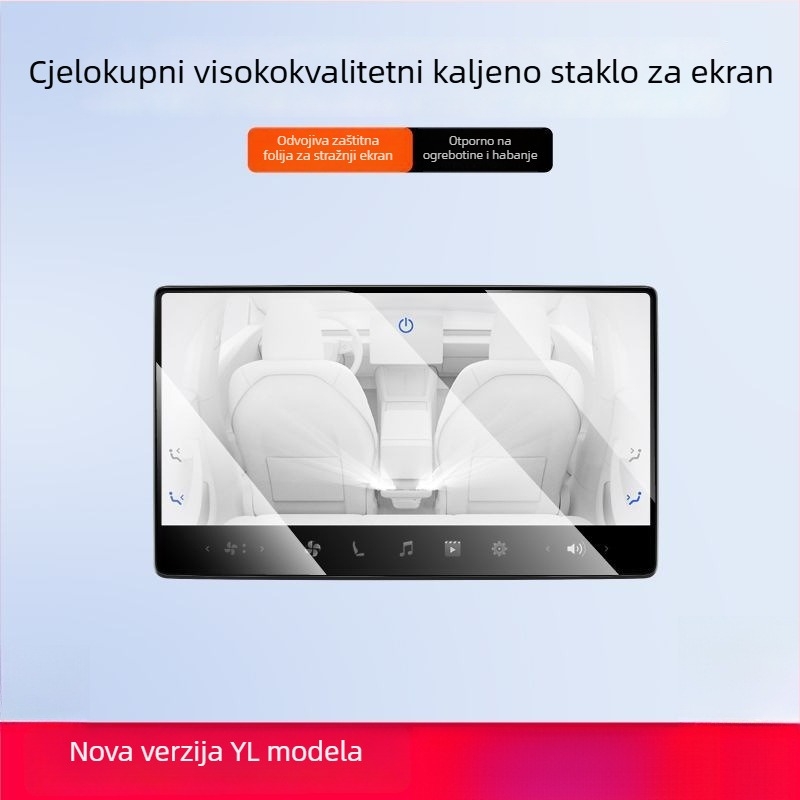 Staklena zaštita zaslona središnje konzole za Tesla Model Y, ljepilo za montažu