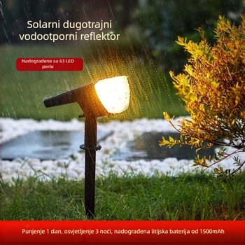 Solarna vanjska svjetiljka za vrt s visokim sjajem, vodootporna spot rasvjeta za travu, osvjetljenje krajolika i osvjetljenje stabala