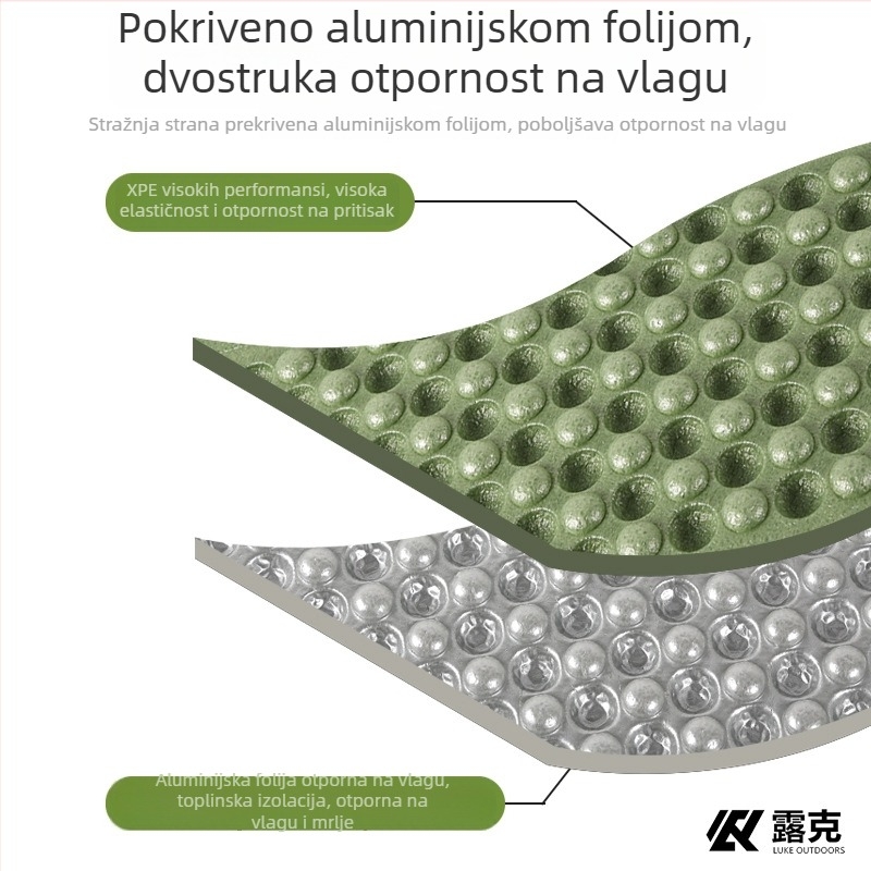 Kemping madrac od pjene tipa egg-crate, sklopni, vodootporan jastuk za piknik