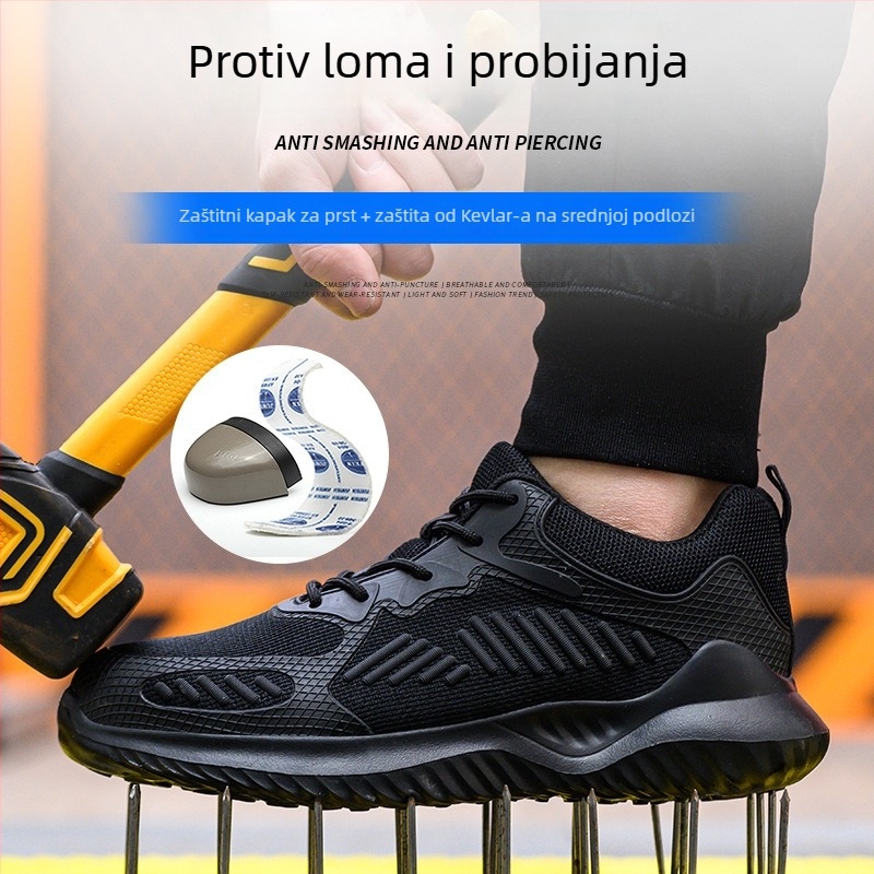 Sigurna radna obuća s čeličnim prstom – otpornost na udarce i probijanje, lagana, izdržljiva potplata, pogodna za tvornice, putovanja i planinarenje