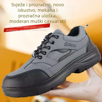 Zhenpeng radne zaštitne cipele: otporne na udarce i probijanje, prozračne, Space leather + sandwich mesh, niska silueta
