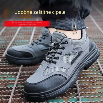 Zhenpeng radne zaštitne cipele: otporne na udarce i probijanje, prozračne, Space leather + sandwich mesh, niska silueta