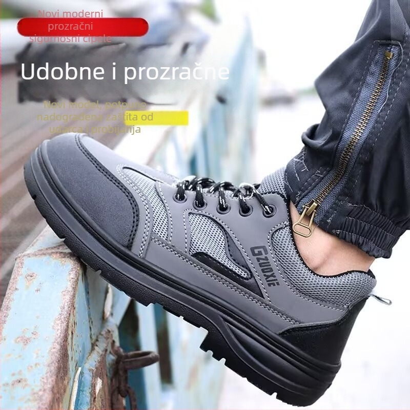Zhenpeng radne zaštitne cipele: otporne na udarce i probijanje, prozračne, Space leather + sandwich mesh, niska silueta