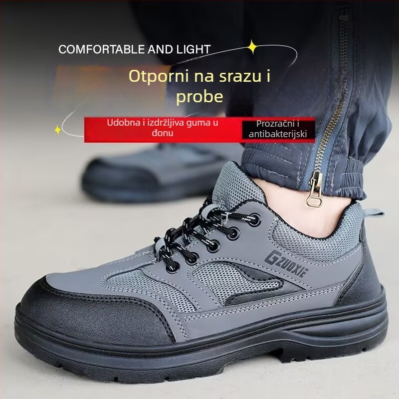 Zhenpeng radne zaštitne cipele: otporne na udarce i probijanje, prozračne, Space leather + sandwich mesh, niska silueta