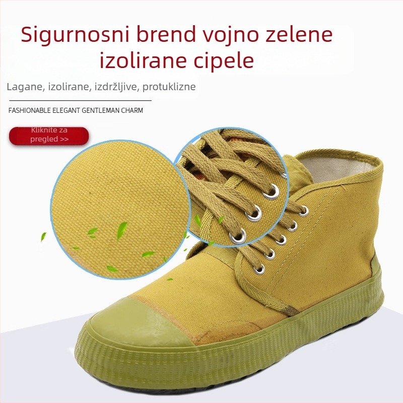 Safety Brand Električarske cipele s izolacijom, prozračan platneni gornji dio, 5 kV izolirane zaštitne cipele