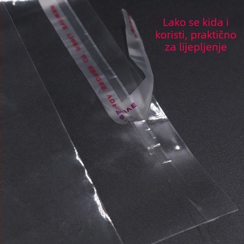 Prozirna OPP samoljepljiva vrećica za pakiranje hotelskih jednokratnih papuča, veličina 16×37 cm