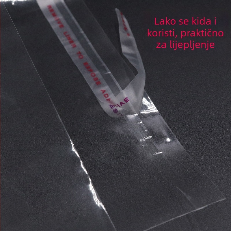 Prozirna OPP samoljepljiva vrećica za pakiranje hotelskih jednokratnih papuča, veličina 16×37 cm