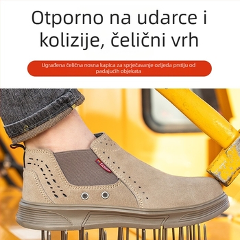 Sigurne radne cipele za zavarivanje, prozračni gornji dio, čelični prst, otporne na udarce i proboje, slip-on (prozračni gornji dio, čelični prst, otporni na udarce, proboje)