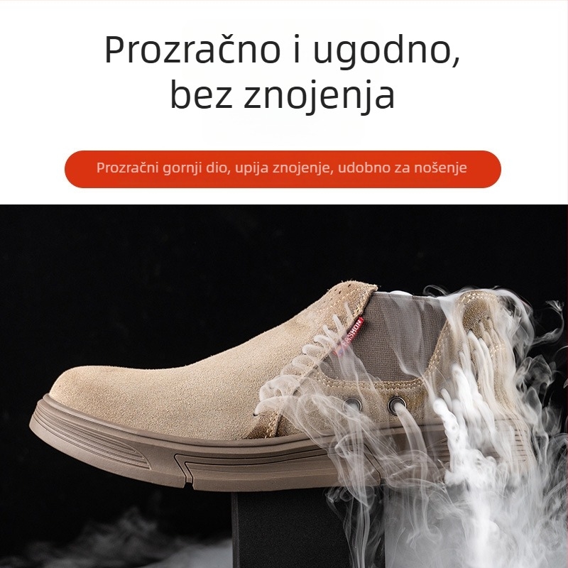 Sigurne radne cipele za zavarivanje, prozračni gornji dio, čelični prst, otporne na udarce i proboje, slip-on (prozračni gornji dio, čelični prst, otporni na udarce, proboje)