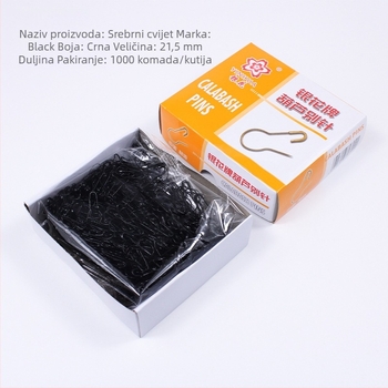 Željezni igličasti pin u obliku tikve, Silver Flower marka, za oznake odjeće, boje zlatna, srebrna i crna