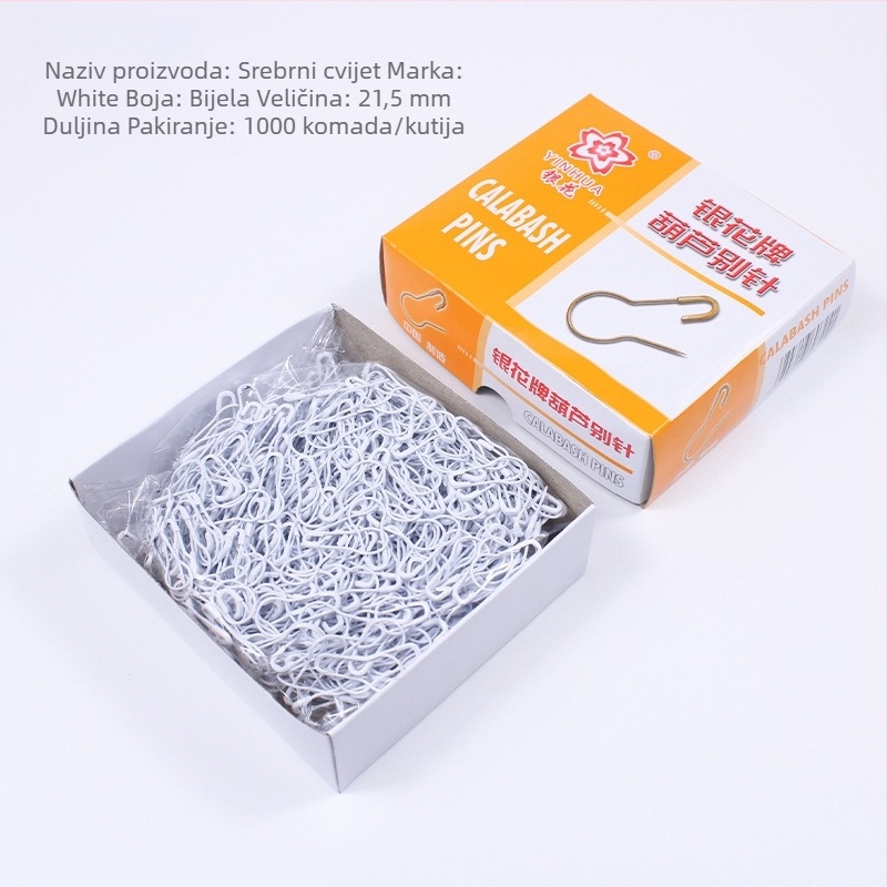 Željezni igličasti pin u obliku tikve, Silver Flower marka, za oznake odjeće, boje zlatna, srebrna i crna