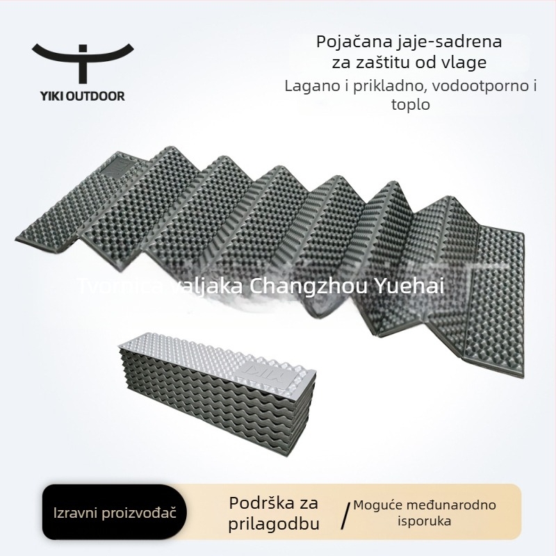Kemping madrac zatvorenih ćelija s IXPE i aluminijskim filmom, 500 g, R vrijednost 2,5, za 1–2 osobe, model YIKI-S56U