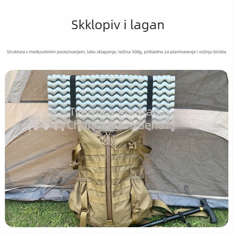 Kemping madrac zatvorenih ćelija s IXPE i aluminijskim filmom, 500 g, R vrijednost 2,5, za 1–2 osobe, model YIKI-S56U