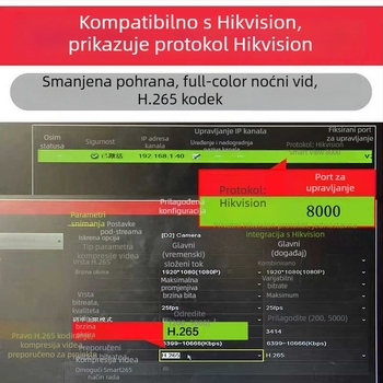 4MP PoE IP kamera za vanjsku primjenu s dvostrukim osvjetljenjem i slikom u punom koloritu, ONVIF kompatibilna