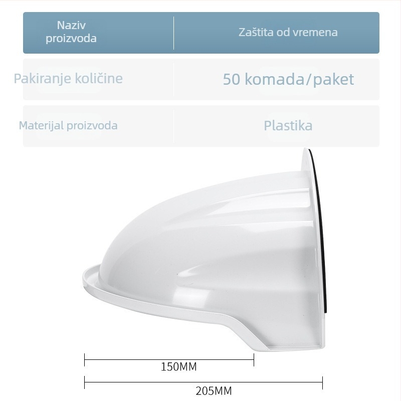 ABS zaštitni pokrov za kameru za nadzor protiv kiše s blokiranjem svjetla za prepoznavanje lica, zidni nosač, vanjska vodootpornost