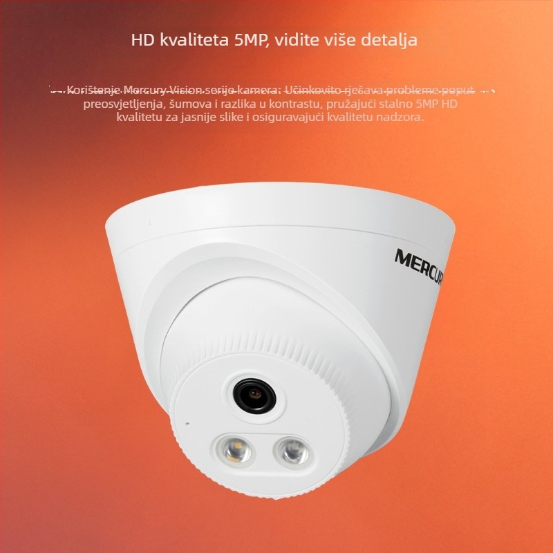 Mercury mrežna kamera MIPC532(P)W – 5 MP, 2,8 mm objektiv, vanjska upotreba, domet 10–30 m, podrška mobilnoj aplikaciji