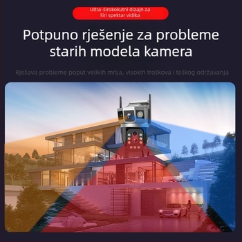 V380 4G bežična kamera za nadzor, 10x zoom, 3-kanalni nadzor, CMOS senzor 1080p, objektiv 4+10 mm