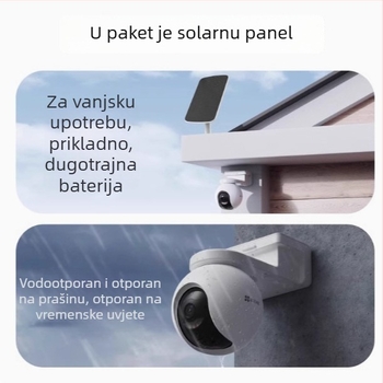 Fluorite HB8 Solarno napajana vanjska bežična PTZ kamera za kućnu sigurnost, HD na daljinu, domet 30 m+, doživotno bez troškova podataka