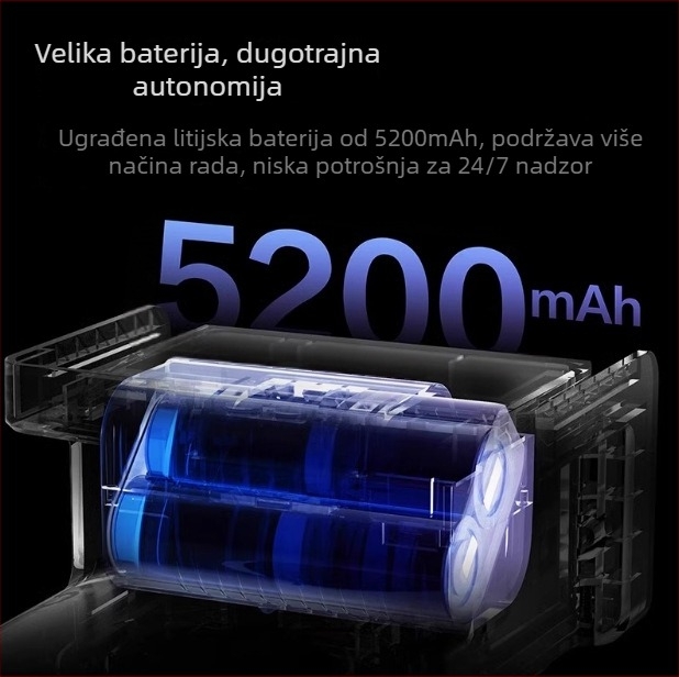 Fluorite HB8 Solarno napajana vanjska bežična PTZ kamera za kućnu sigurnost, HD na daljinu, domet 30 m+, doživotno bez troškova podataka