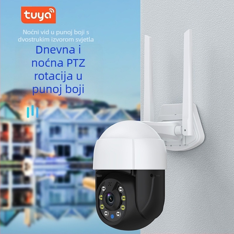 Tuya bežična pametna kamera 3MP, 2 inča, Wi-Fi PTZ kupolna kamera s rotacijom i noćnim vidom u boji