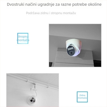 4/5/8 MP dvostruko osvjetljenje noćnog vida, potpuno boje, unutarnja kupolna PoE mrežna kamera sa zvukom