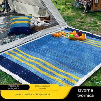 Piknik podloga za kampiranje od poliestera i pamuka, vodootporna, debeli sloj, platno