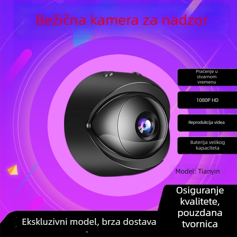 Bežična WiFi kamera za nadzor, za smartphone, unutarnja i vanjska upotreba, 1440p, objektiv 2,8 mm, daljinski nadzor, IR noćno gledanje do 5 m