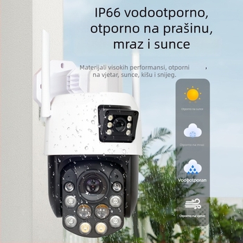 Kamera kuglastog oblika s 99× optičkim zumom, 4G, Wi‑Fi bez troškova podataka doživotno, humanoidno praćenje, za vanjsku upotrebu, daljinsko upravljanje putem mobilnog telefona