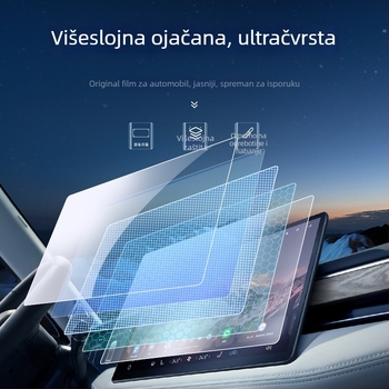 Zaštitno staklo zaslona zaslon navigacije u automobilu — jednokomponentno oblikovanje; otporan na otiske prstiju; universalna kompatibilnost; marka Qiu yiming
