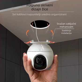 Držač za montažu otvora plafona za Xiaomi kameru, ABS materijal, 360° rotacija, zidni nosač