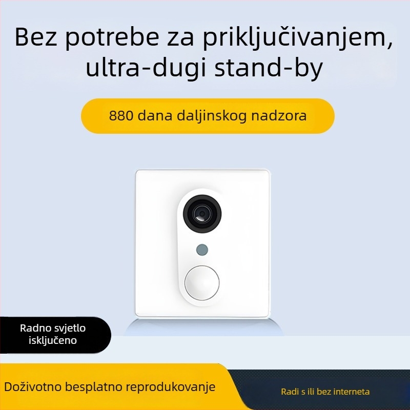 4G bežična unutarnja kamera s 4K jasnoćom, objektiv 2,8 mm, domet 0-10 m, noćno vid, Android aplikacija