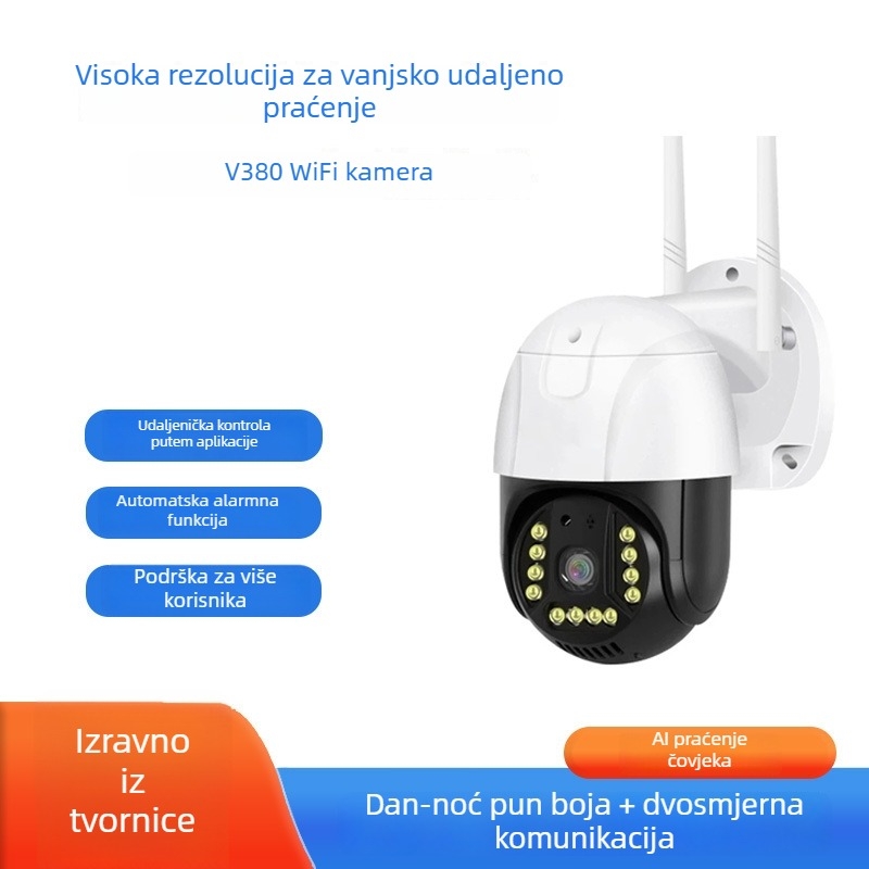 V380 4G EU verzija, 2MP HD bežična kupolna kamera za kućni nadzor s rotirajućom glavom