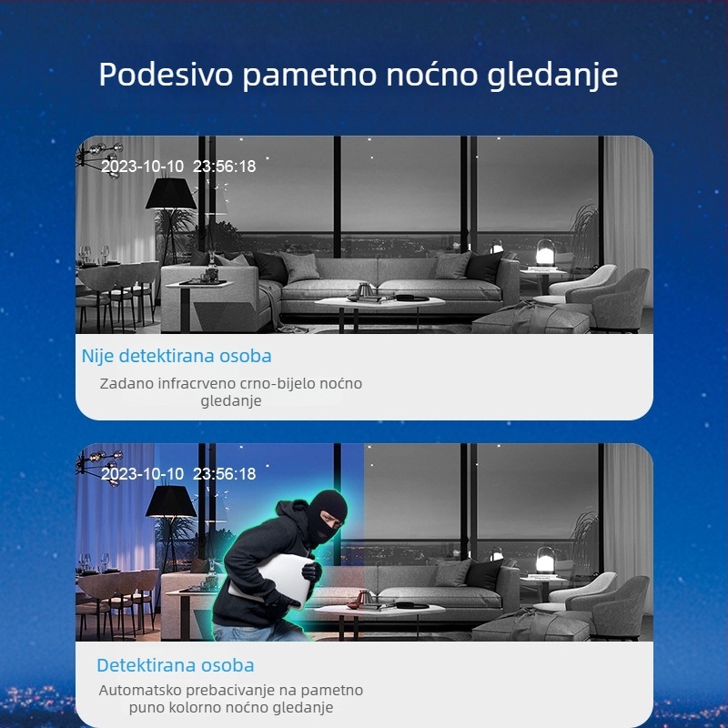 4G vanjska vodootporna kamera za nadzor s daljinskim Wi‑Fi, puna boja, dvostruki prikaz i kuglična spojka