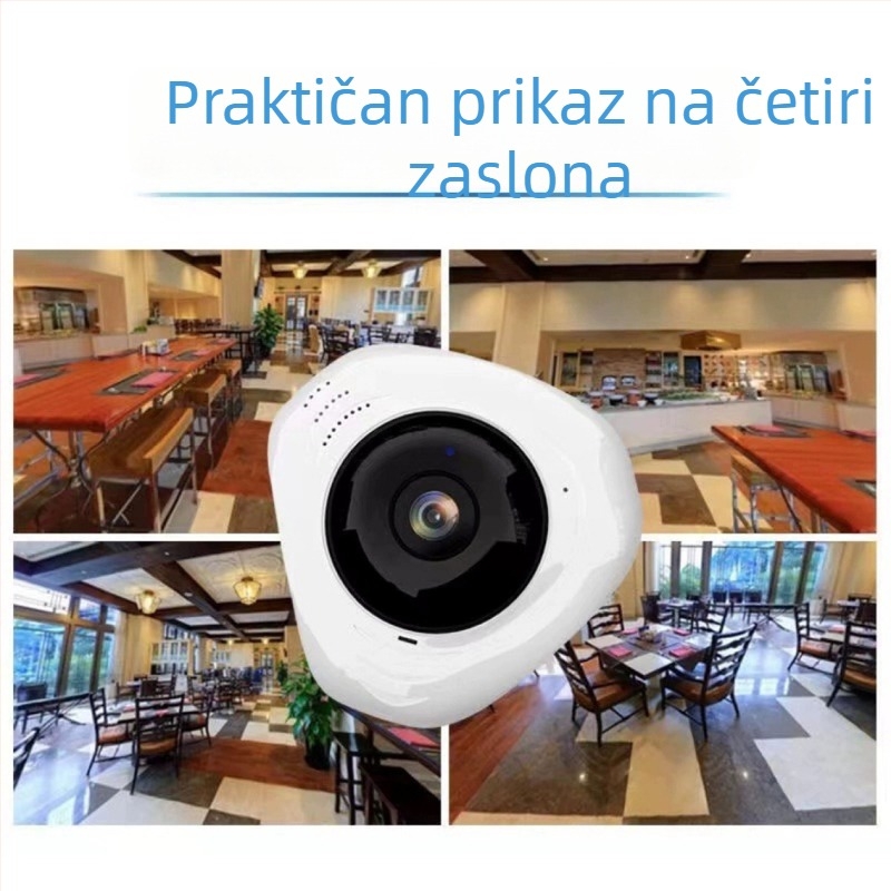 JWEI GW-0630w 360° panoramska stropna kamera za unutarnju upotrebu, bežični Wi-Fi, 1080p, noćni prikaz, detekcija pokreta i obavijesti alarma