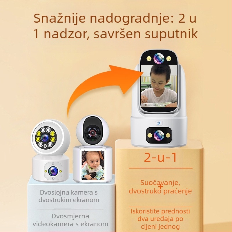 360° vizualna kamera za kućno praćenje i skrb o starijima i djeci, daljinsko pozivanje jednim dodirom, nadzor bebe.