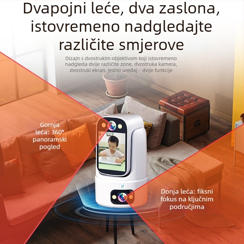 360° vizualna kamera za kućno praćenje i skrb o starijima i djeci, daljinsko pozivanje jednim dodirom, nadzor bebe.