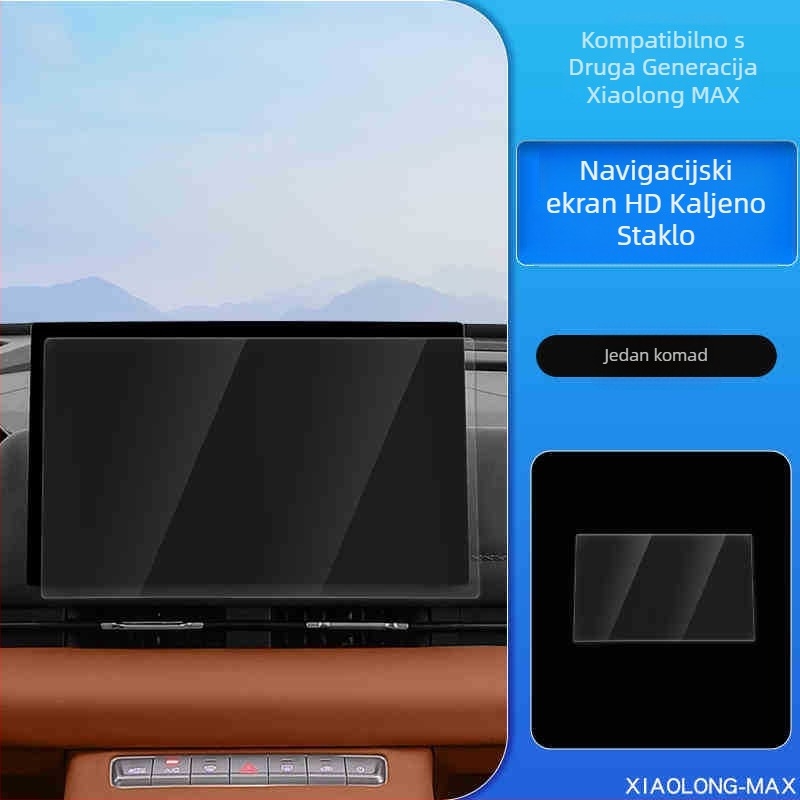 Kaljeno staklo za zaslon navigacije u središnjoj konzoli za Haval Xiaolong Max II – jednodjelno oblikovanje, otporni na otiske prstiju, unutarnja zaštitna folija