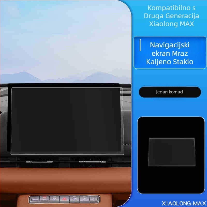 Kaljeno staklo za zaslon navigacije u središnjoj konzoli za Haval Xiaolong Max II – jednodjelno oblikovanje, otporni na otiske prstiju, unutarnja zaštitna folija