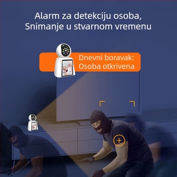 Bežična Wi-Fi kamera za nadzor s jednim klikom videopoziva, dvosmjerna vizualna interkom, snimka humanoida i automatska patrola