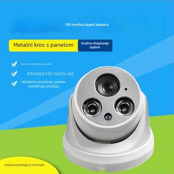 5MP unutarnja POE kupol kamera s hemisferičnim širokokutnim objektivom od 2.8 mm, HD noćni vid