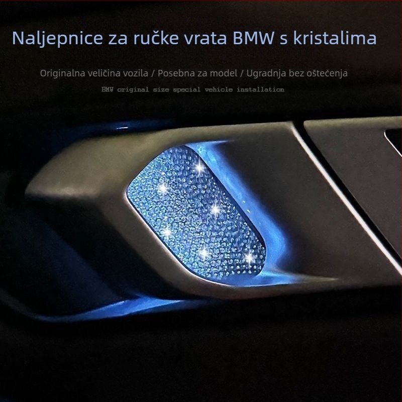 Unutarnji interijer automobila: naljepnica za unutarnje dveri s kristalima, marka Snblo, univerzalna primjena, poklopac retrovizora