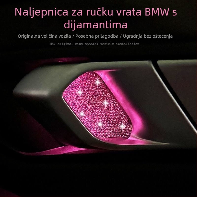 Unutarnji interijer automobila: naljepnica za unutarnje dveri s kristalima, marka Snblo, univerzalna primjena, poklopac retrovizora