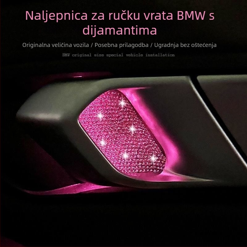 Unutarnji interijer automobila: naljepnica za unutarnje dveri s kristalima, marka Snblo, univerzalna primjena, poklopac retrovizora