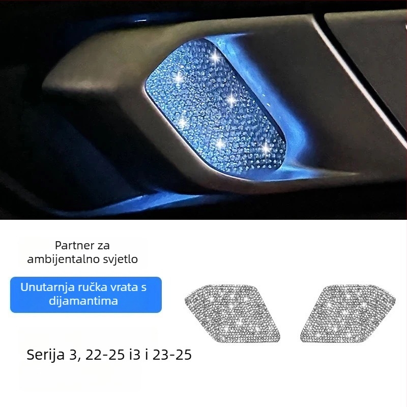 Unutarnji interijer automobila: naljepnica za unutarnje dveri s kristalima, marka Snblo, univerzalna primjena, poklopac retrovizora