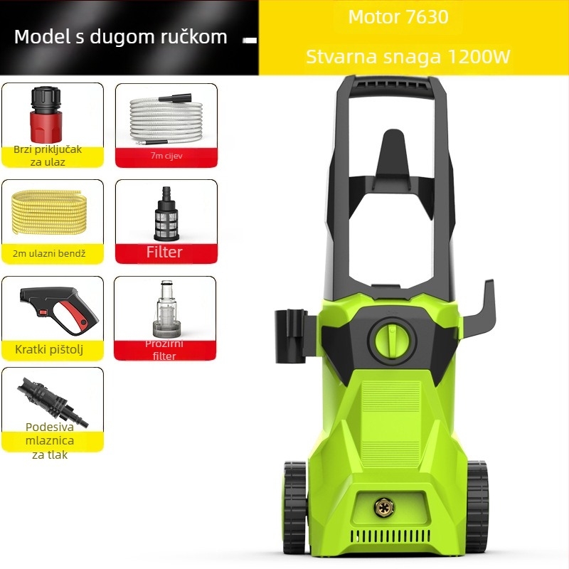 Uspravni visokotlačni uređaj za pranje automobila – 220V, 1400W, 150 bar, 10 L/min, kućna upotreba