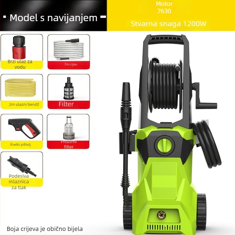 Uspravni visokotlačni uređaj za pranje automobila – 220V, 1400W, 150 bar, 10 L/min, kućna upotreba