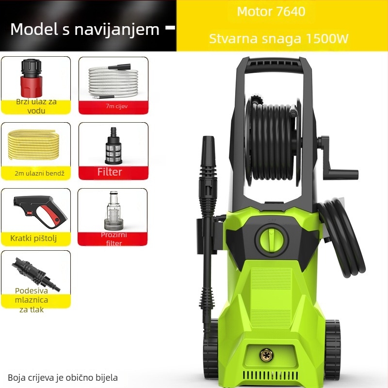 Uspravni visokotlačni uređaj za pranje automobila – 220V, 1400W, 150 bar, 10 L/min, kućna upotreba
