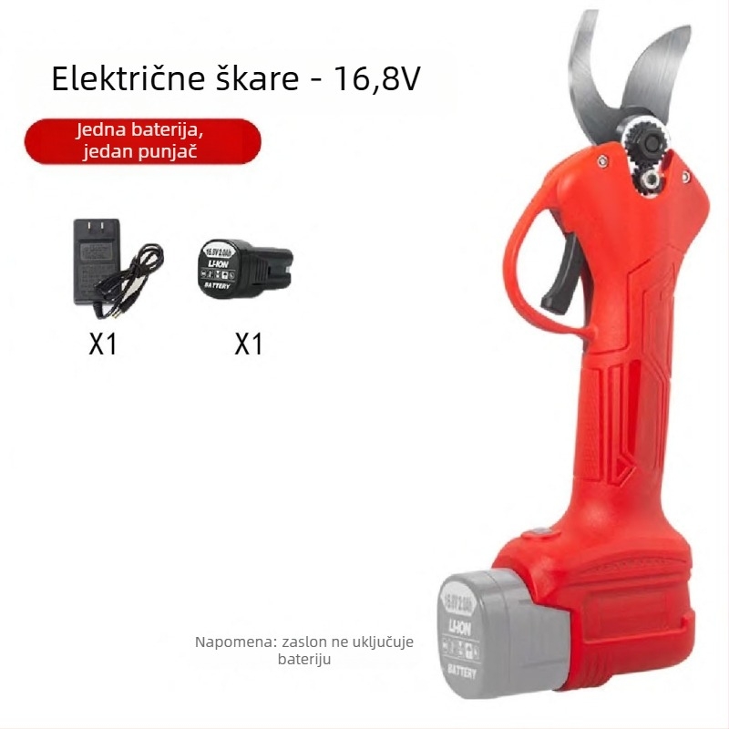 Bežične električne škare za orezivanje, prijenosne i višefunkcionalne, za grane voćnih stabala