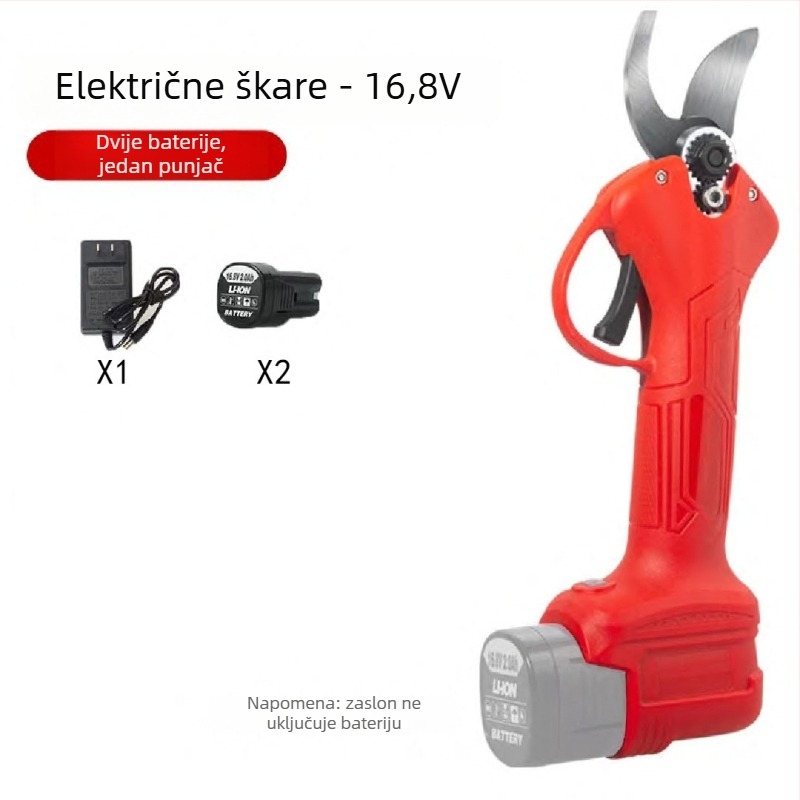 Bežične električne škare za orezivanje, prijenosne i višefunkcionalne, za grane voćnih stabala
