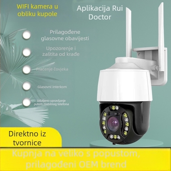 Rui Doctor 2 WiFi dome kamera, 3 inča, unutarnja i vanjska upotreba, potpuno u boji, tiha, vodootporna, infracrveno nadgledanje